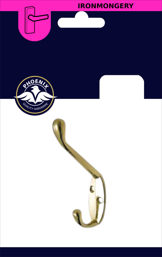 Hat and Coat Hook Brass