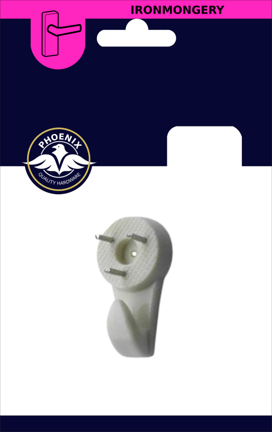 40mm Hardwall Picture Hook White