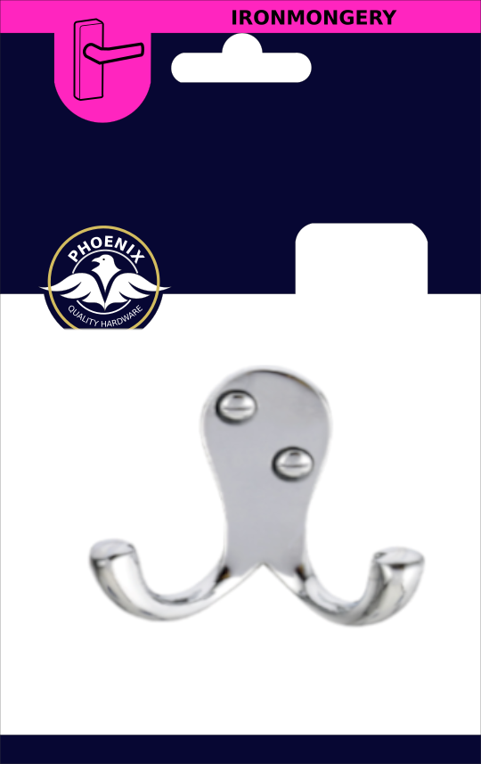 Twin Robe Hook Chrome