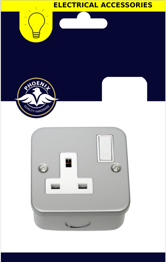 Metal Clad Socket Switched 1 Gang