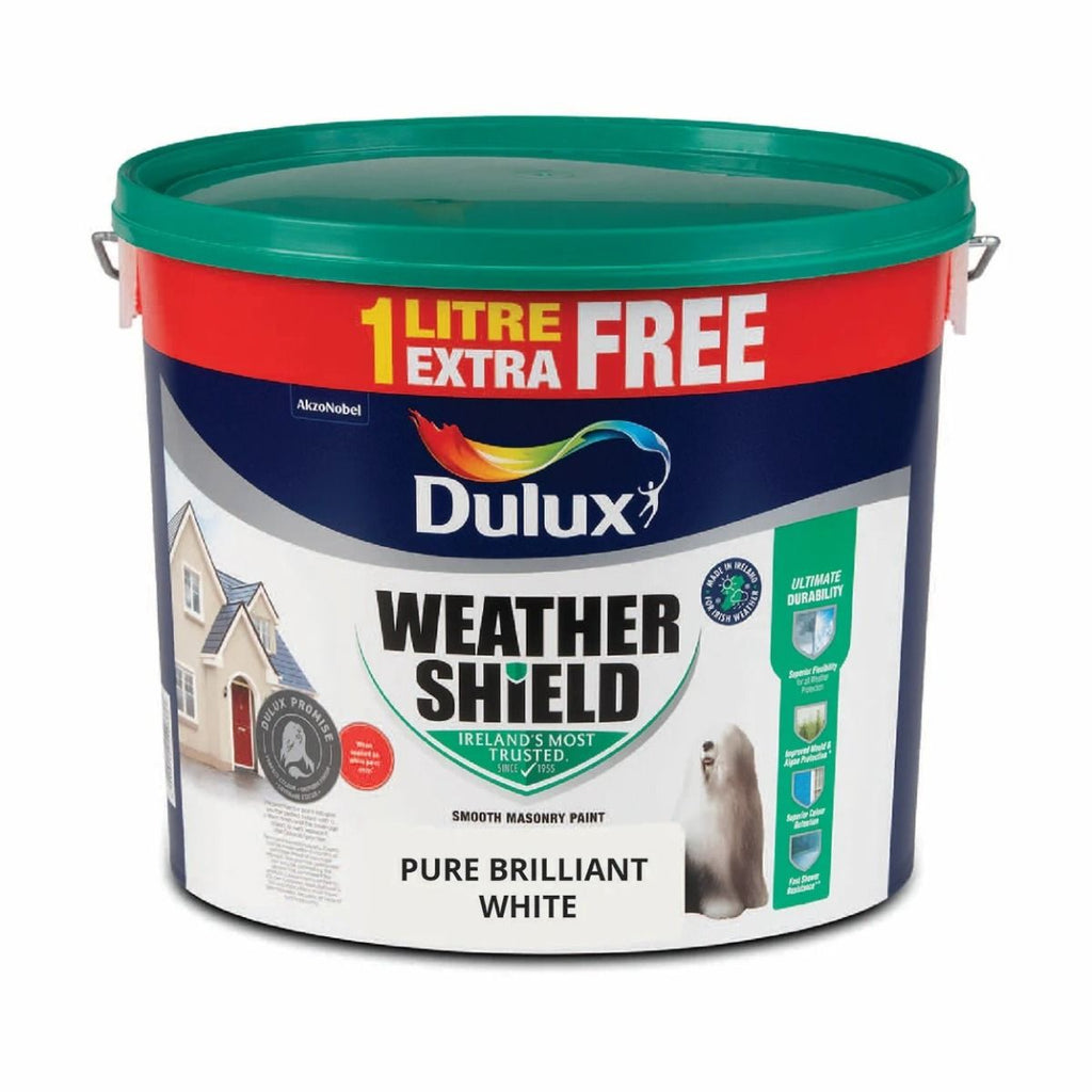 Dulux Weathershield Brilliant White 10L + 1L Free