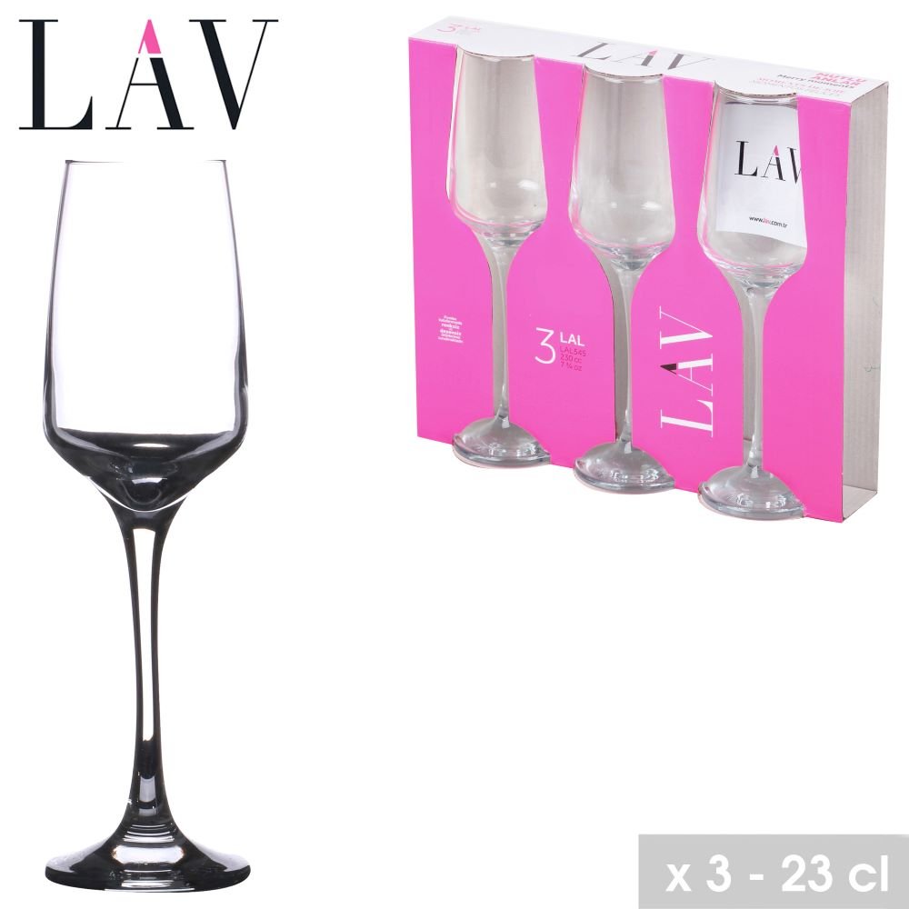 LAV Champagne Flute 3x23cl