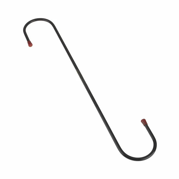 400mm S Hook Black With Red Caps