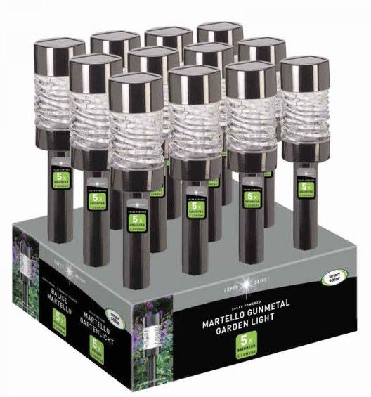 Martello Solar Nickle Stake Light - 5 lumen