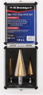 AC Brooklyn 3pc HSS Step Drill Set