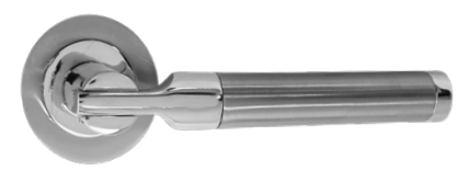 Basta Merrion Privacy Lever on Rose Bathroom Satin Nickel