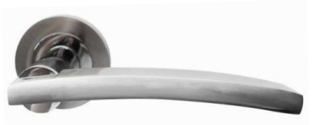 Basta Shrewsbury Privacy Lever on Rose Bathroom Satin Nickel