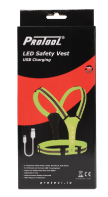 Protool LED Safety Vest USB Charging