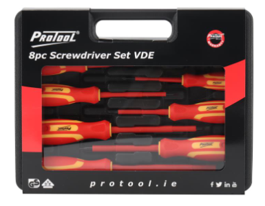 Protool 8pc Screwdriver Set VDE