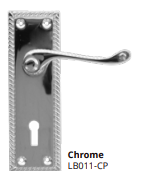 Georgian Door Handle Chrome
