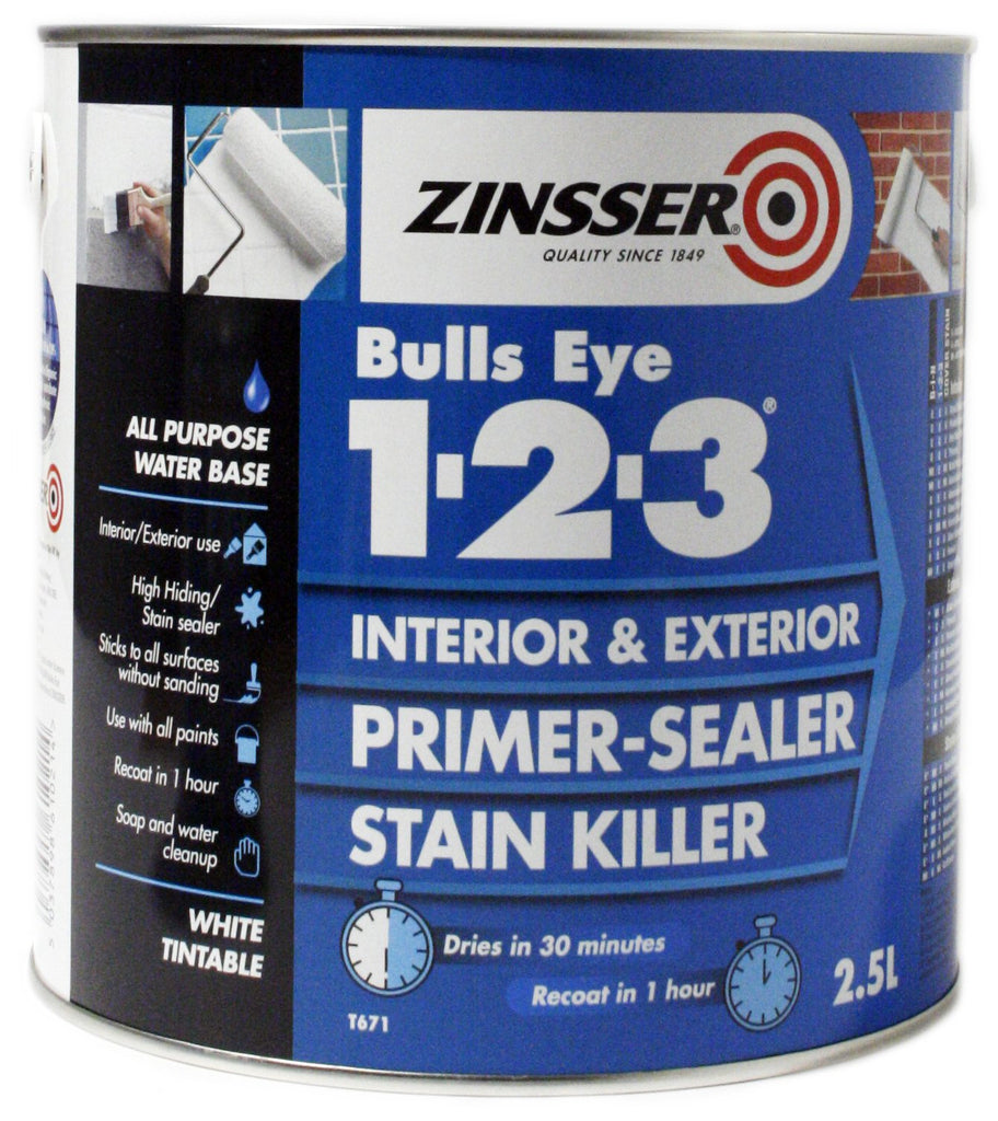 Zinsser Bulls Eye 1-2-3 Primer Sealer 2.5L