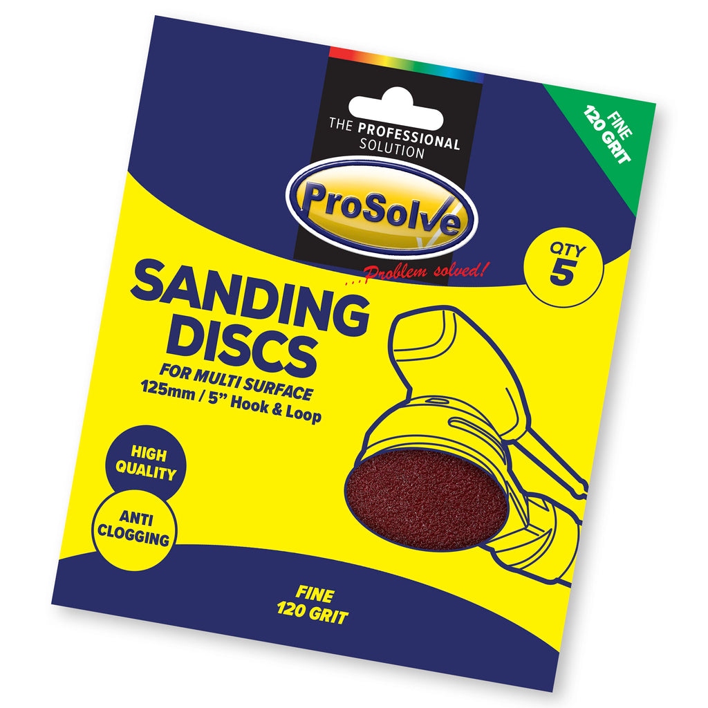 PROSOLVE SANDING DISC H&L 5" 5PC