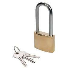 Brass Padlock - 40x55mm - Long Shackle