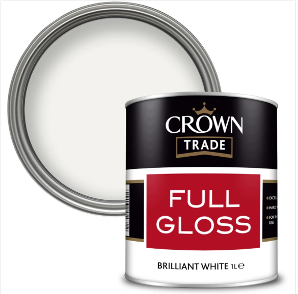 Crown Trade Full Gloss Brilliant White  1L