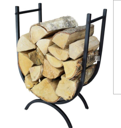 Essentials U-Shaped Log Holder Black