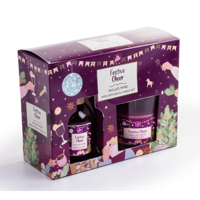 Pan Aroma Festive Cheer Reed Diffuser & Candle Set