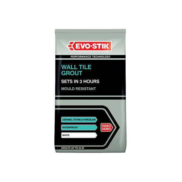 Evo-Stik Wall Tile Grout White 1.5kg