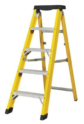 5 Step Single-Sided Fibreglass Step Ladder