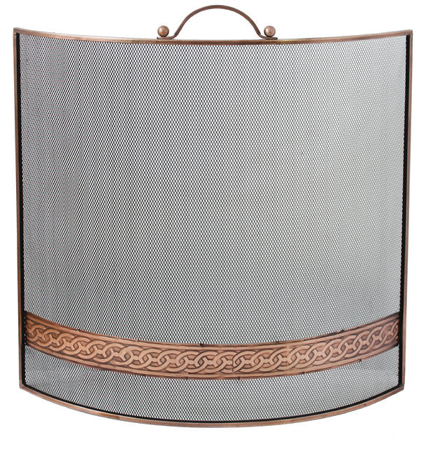 Copper Celtic Band Fire Screen