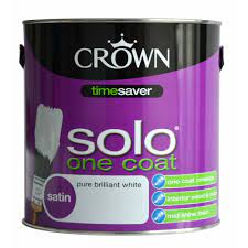 Crown Solo One Coat Pure Brilliant White Satin